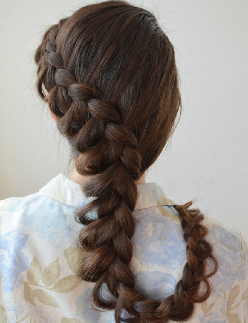 Dutch waterfall braid hairstyle