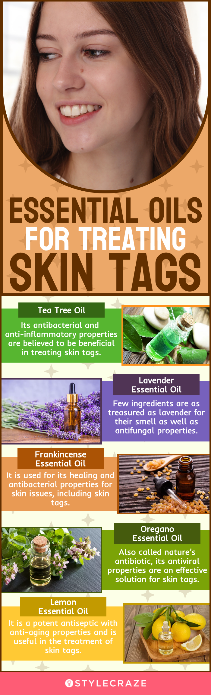 essential oils for treating skin tags (infographic)