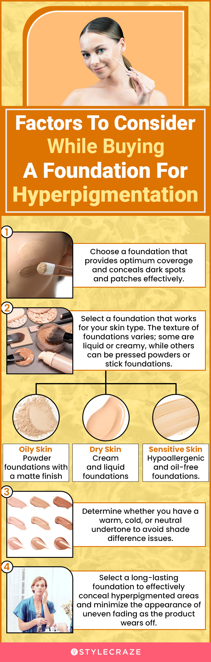Tips To Consider Before Buying Foundation For Hyperpigmentation (infographic)