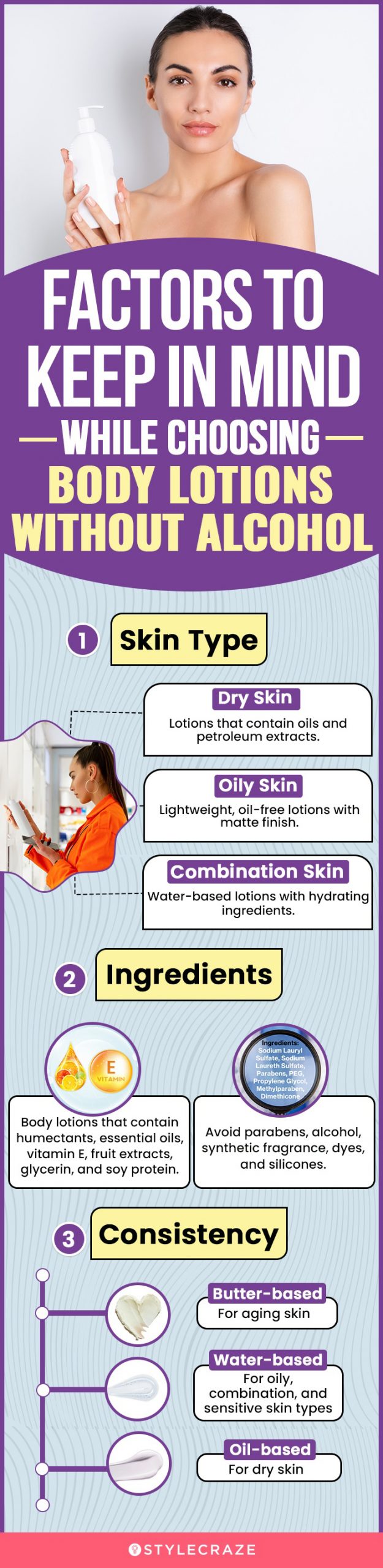 Factors To Keep In Mind To Choose The Best Body Lotion Without Alcohol (infographic)
