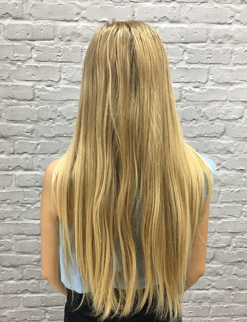 Golden blonde hair color for east Asian ladies