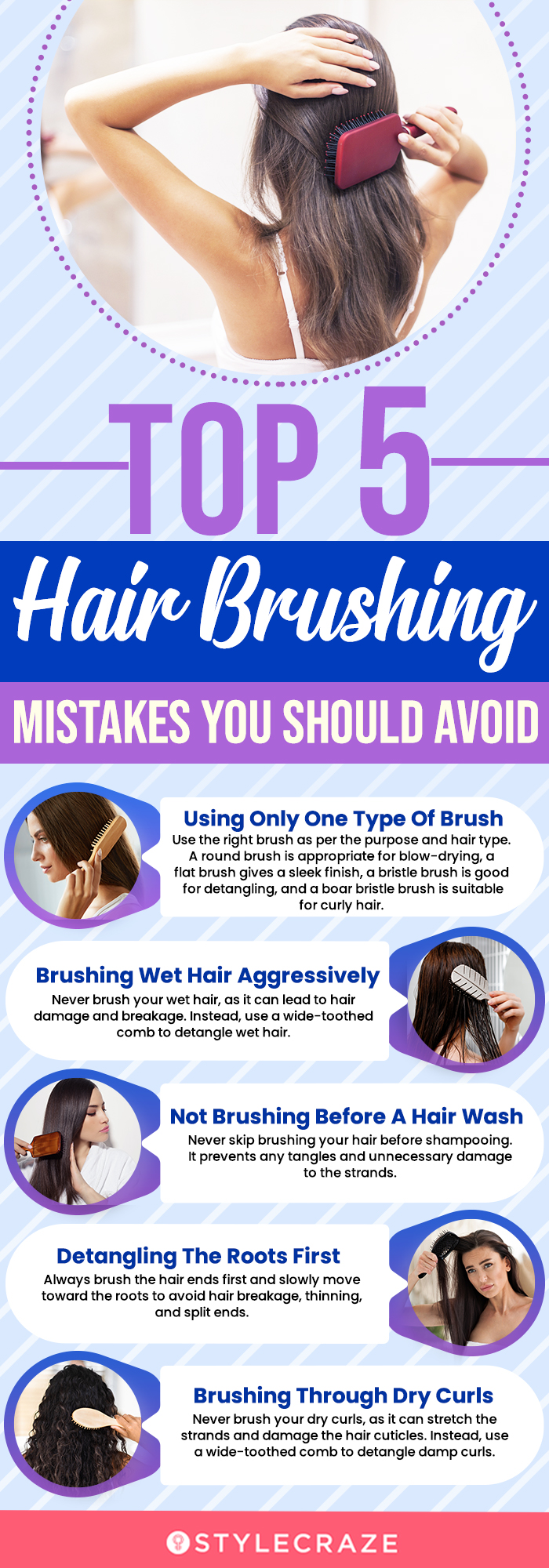 top 5 hair brushing mistakes you should avoid (infographic)