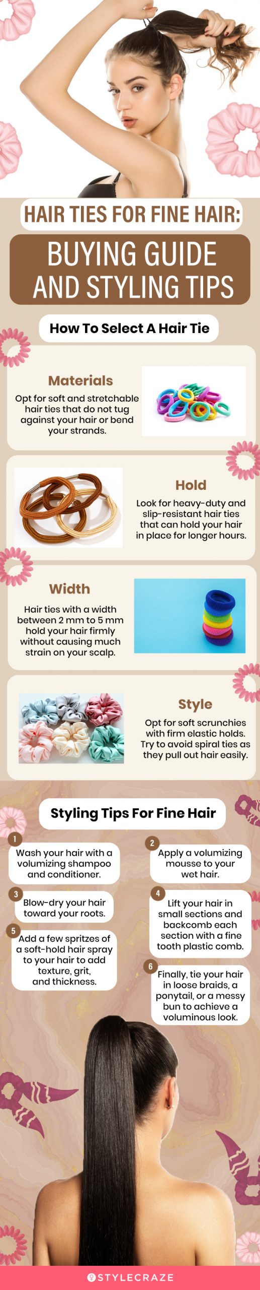 Hair Tie For Fine Hair: Buying Guide [infographic]