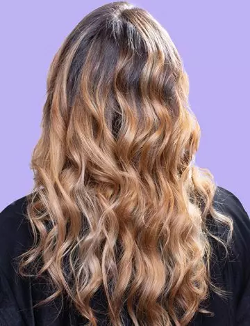 Honey blonde hairstyle for thick hair