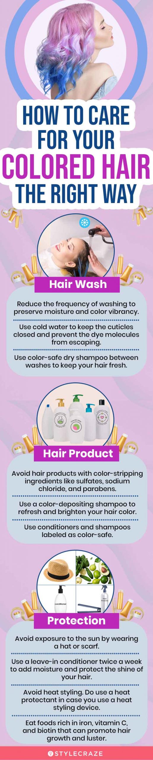 How To Care For Your Colored Hair The Right Way (infographic)