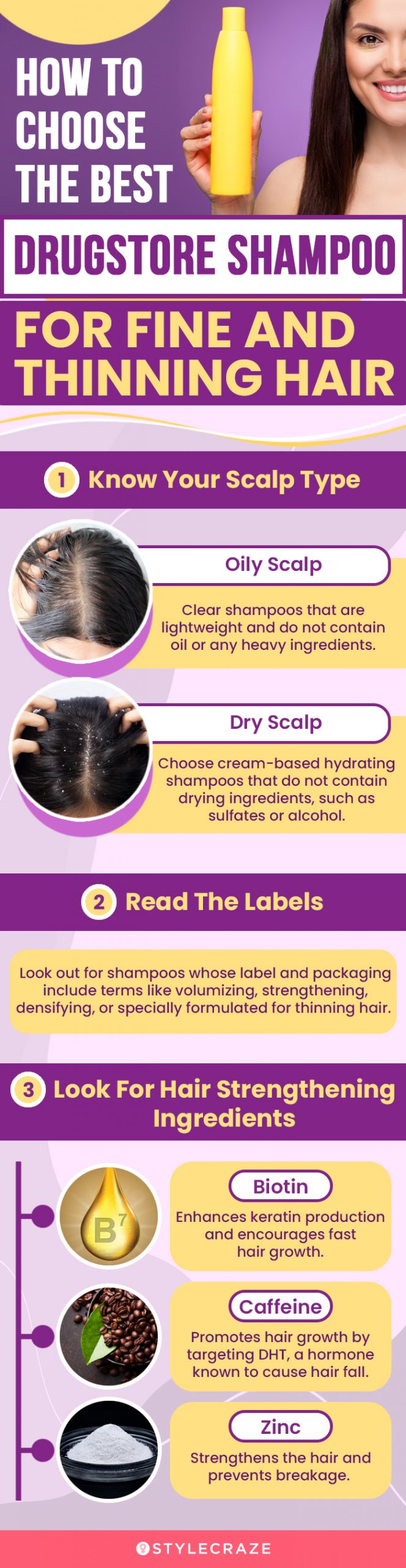 How To Choose The Best Drugstore Shampoo For Fine And Thinning Hair [infographic]