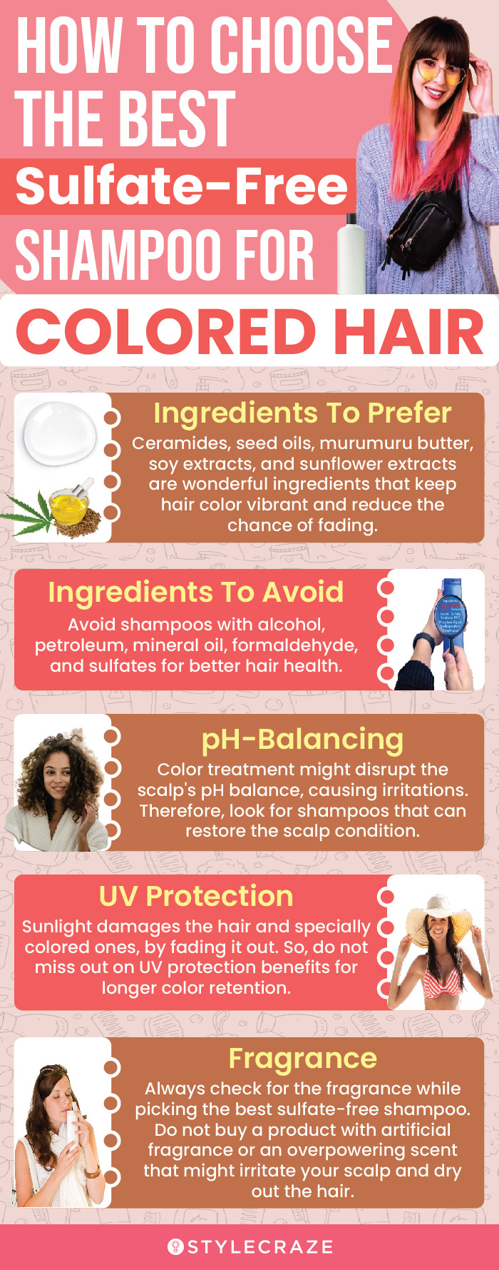 How To Choose The Best Sulfate-Free Shampoo For Colored Hair (infographic)