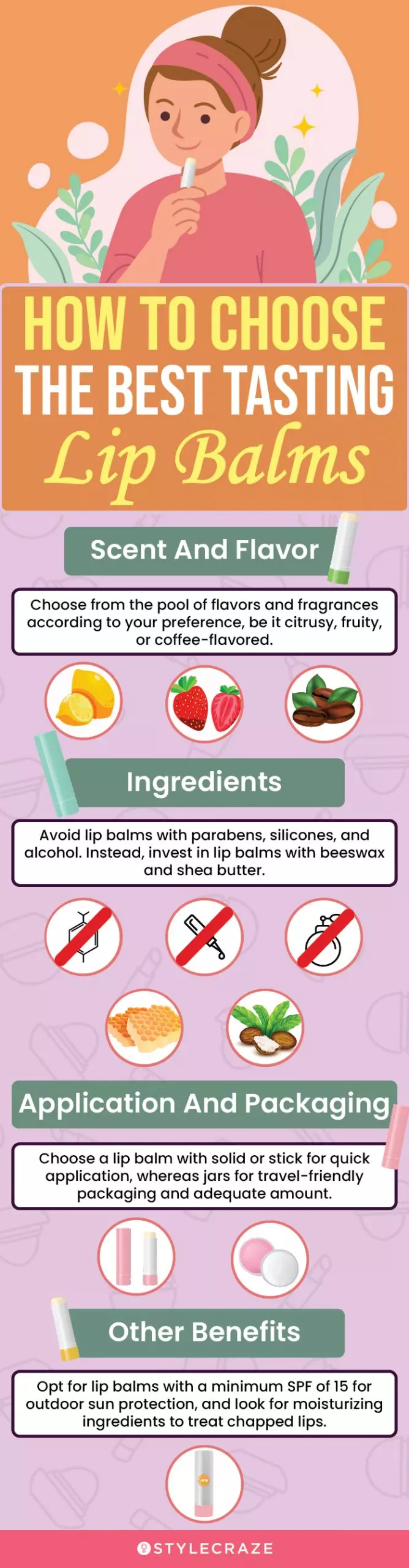 How To Choose The Best Tasting Lip Balms (infographic)