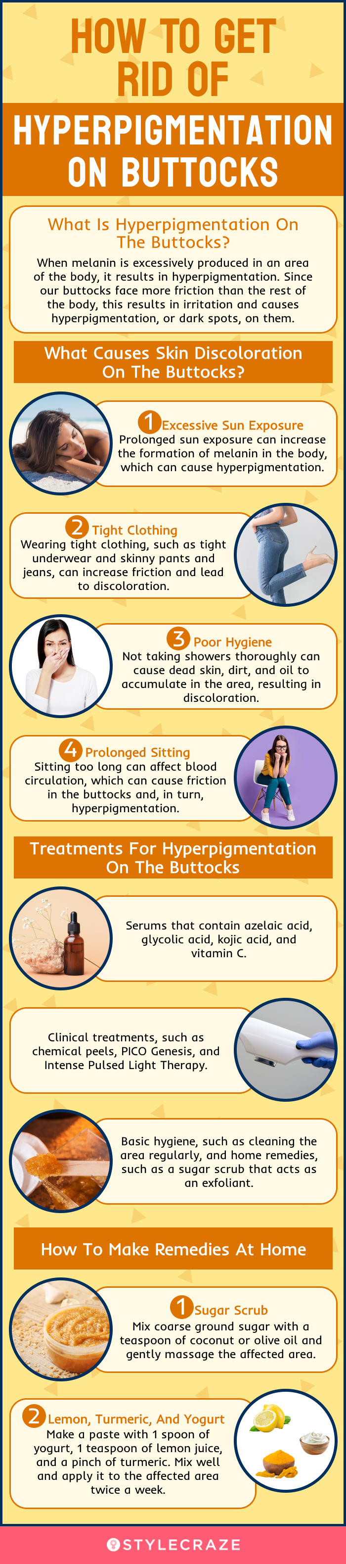 How to Relieve Buttock Pain While Sitting Infographic