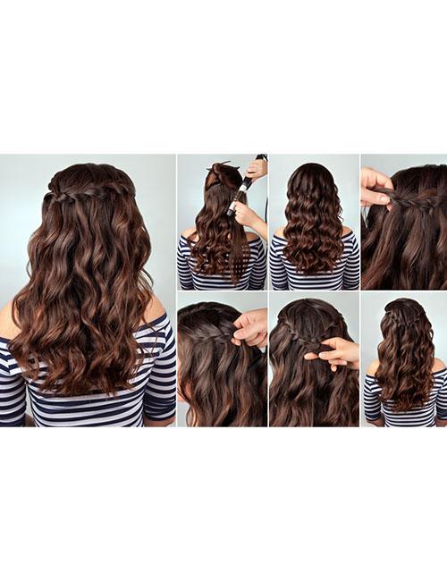 How to make a waterfall braid hairstyle