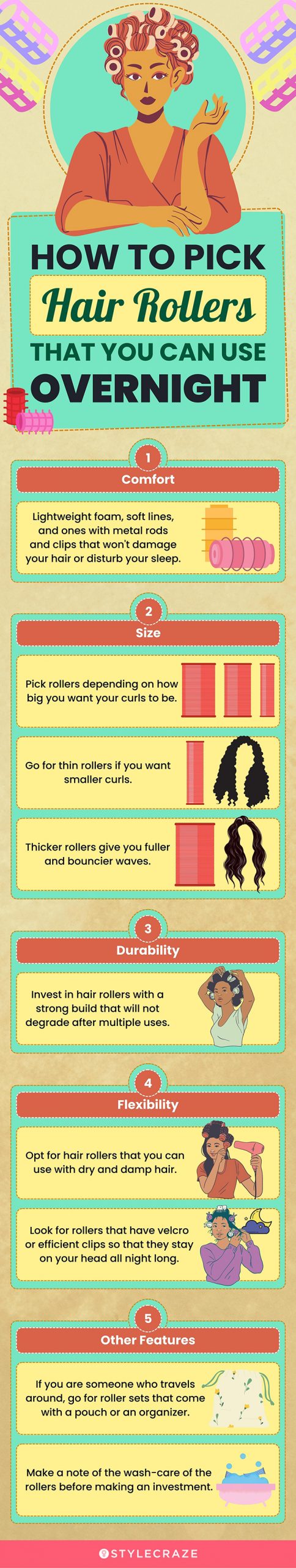 How To Pick Hair Rollers That You Can Use Overnight (infographic)