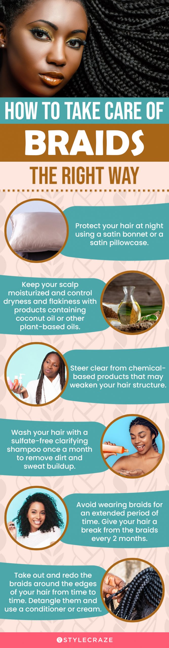 Tips To Take Care Of Braids The Right Way (infographic)