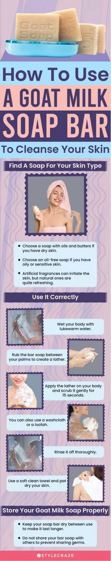 How To Use A Goat Milk Soap Bar To Cleanse Your Skin (infographic)