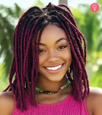 A woman with kinky twists