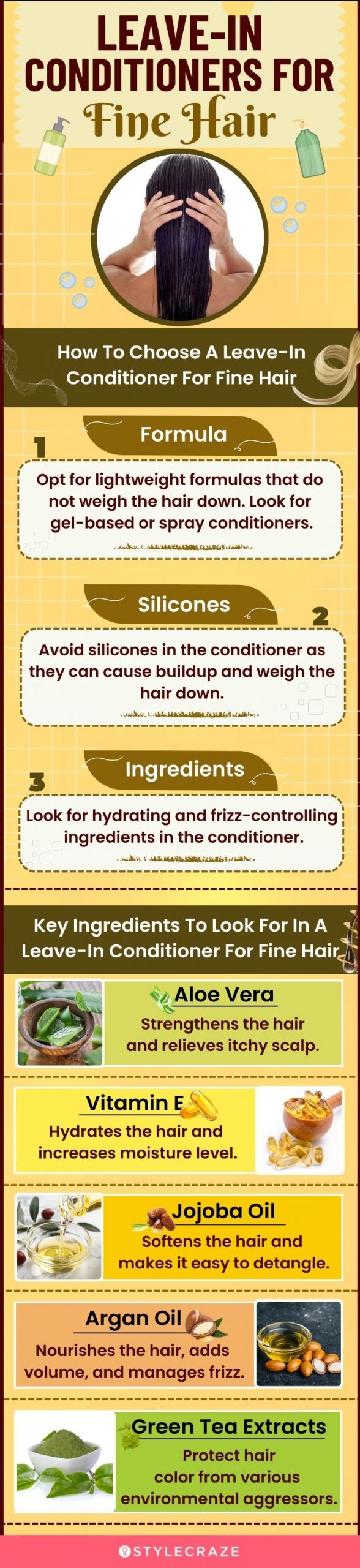 Leave-In Conditioners For Fine Hair (infographic)