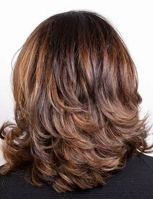 Lined with copper balayage hair color