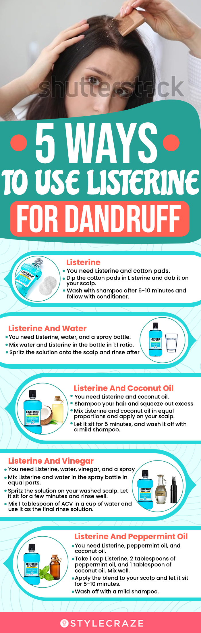 5 ways to use listerine for dandruff (infographic)