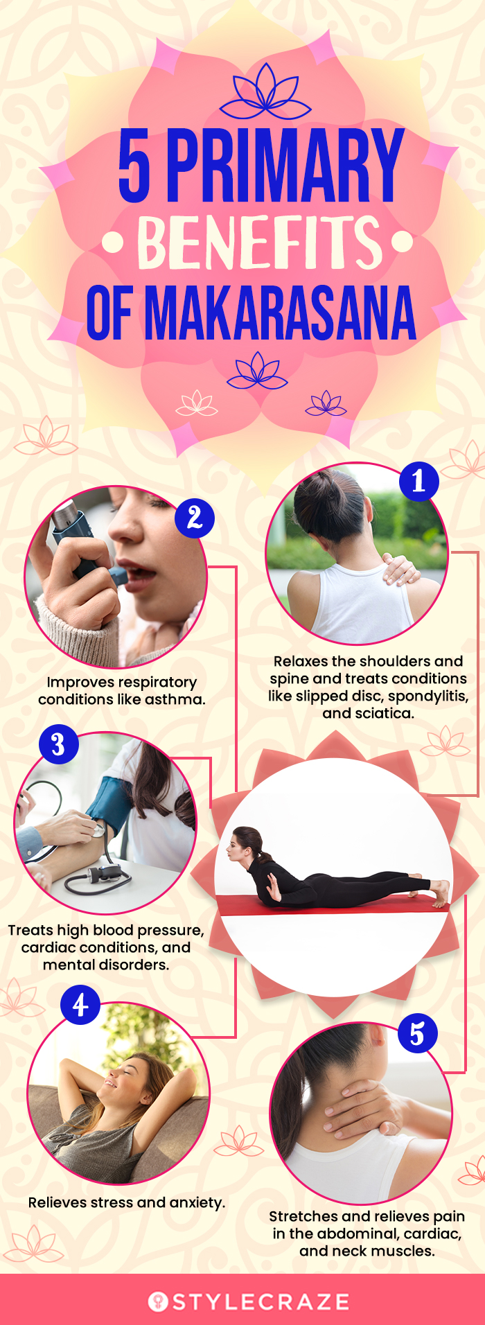 5 primary benefits of makarasana (infographic)