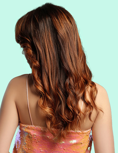 Maple brown highlights for light brown hair