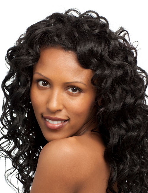 Mid-length diffused perm hairstyle