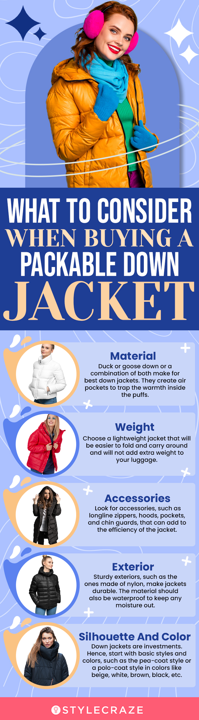 What To Consider When Buying A Packable Down Jacket (infographic)