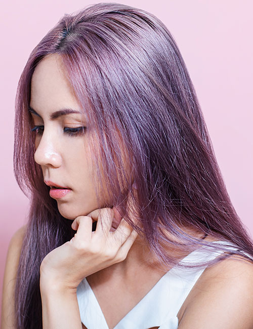 Pastel pink hair color for east Asian ladies