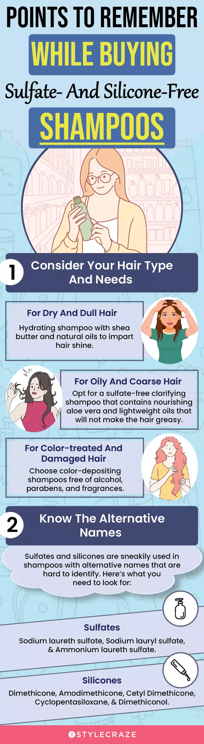 Points To Remember While Buying Sulfate- And Silicone-Free Shampoos (infographic)