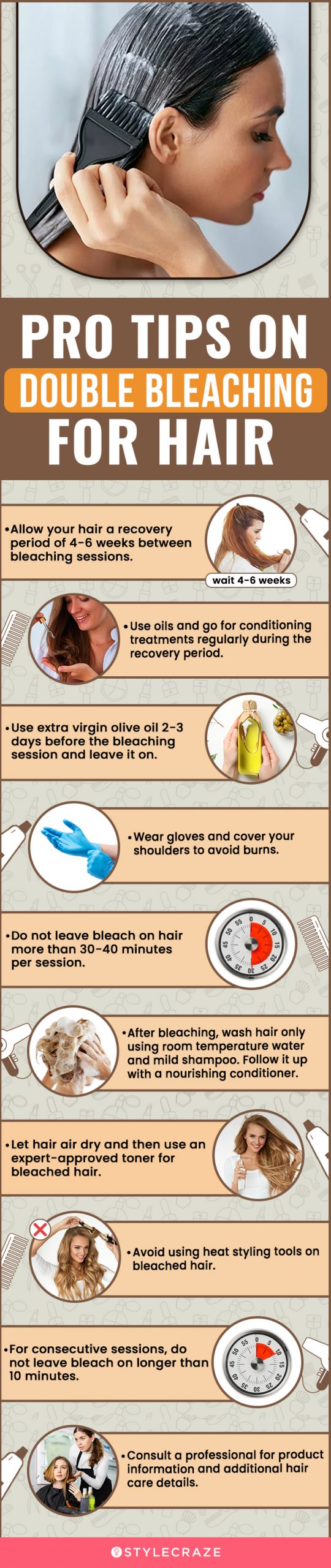 pro tips on double bleaching for hair (infographic)