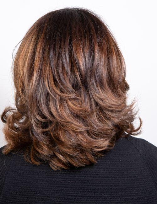 Anime Messy Layered Clipped Hair Brown Ombre