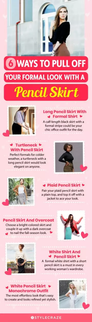 6 ways to pull off your formal look with a pencil skrit(infographic)