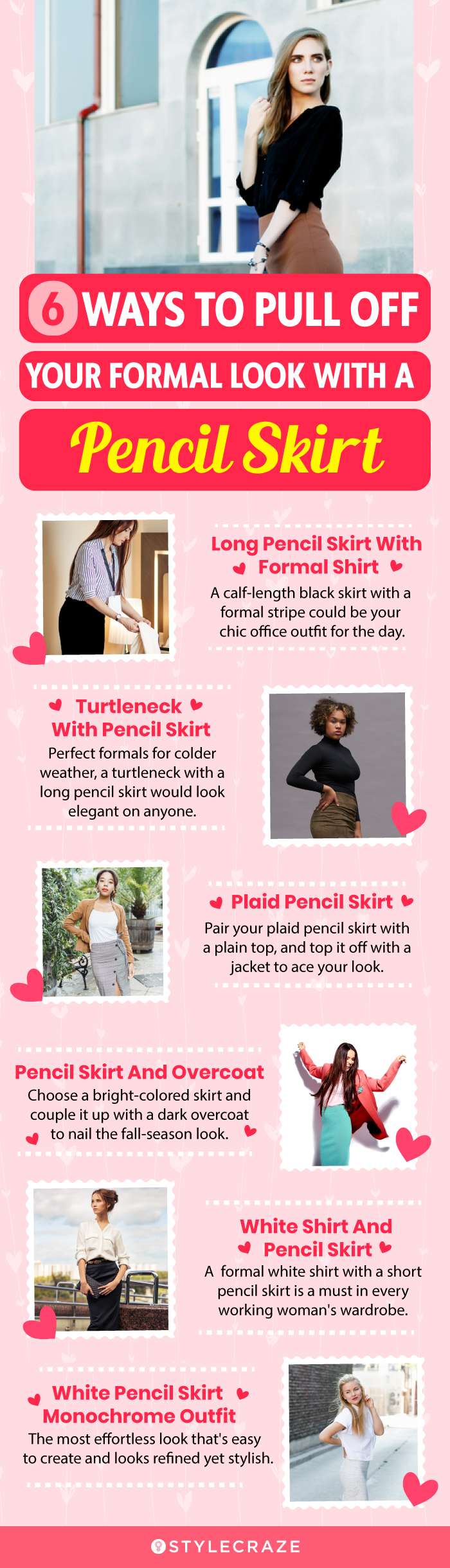6 ways to pull off your formal look with a pencil skrit[infographic]