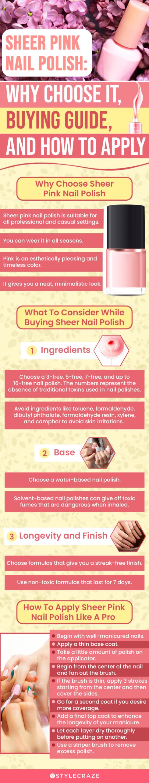 Sheer Pink Nail Polish: Why Choose It, Buying Guide, And How To Apply [infographic]