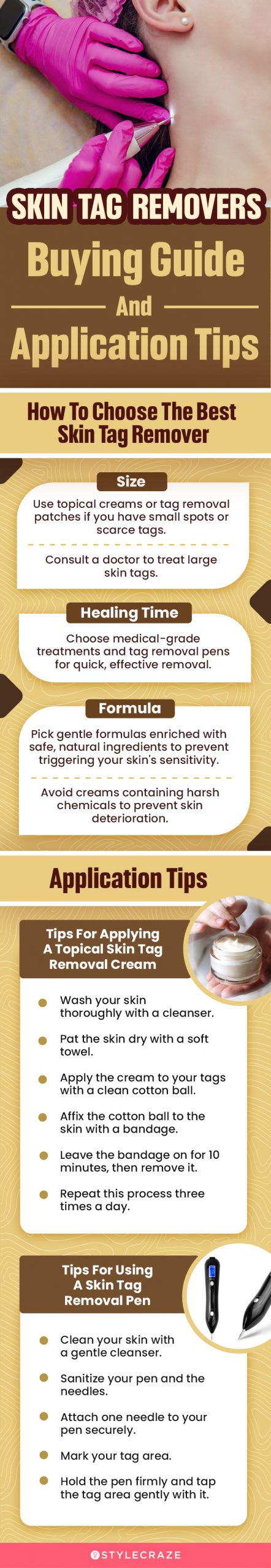 Skin Tag Removers: Buying Guide And Application Tips [infographic]