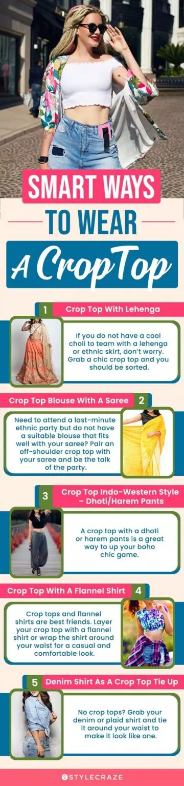 smart ways to wear a crop top (infographic)