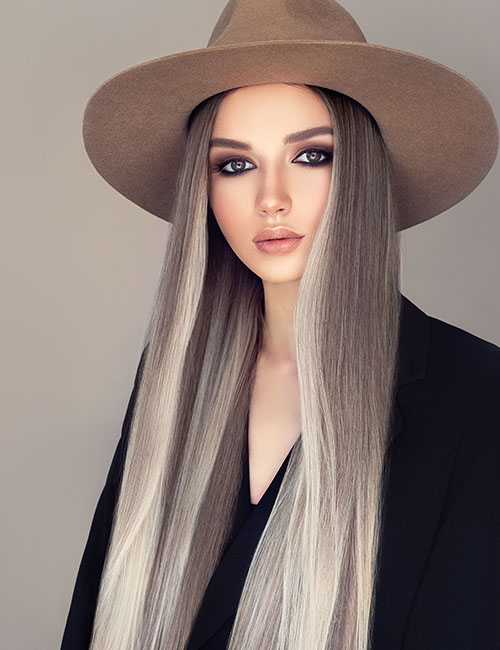 Smokey hair color for east Asian ladies