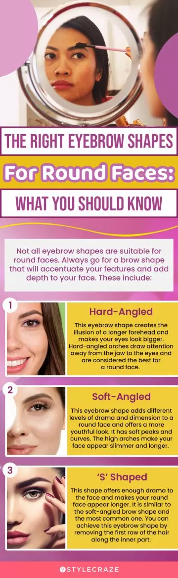 the right eyebrow shapes for round face you should know about (infographic)
