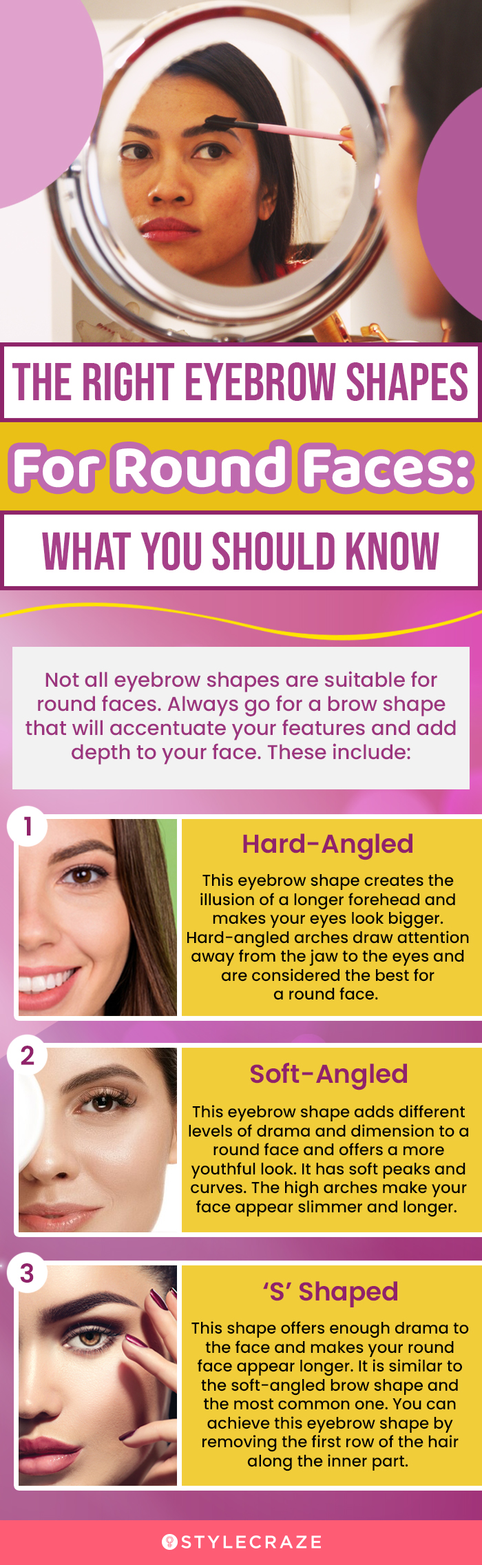 the right eyebrow shapes for round face you should know about (infographic)