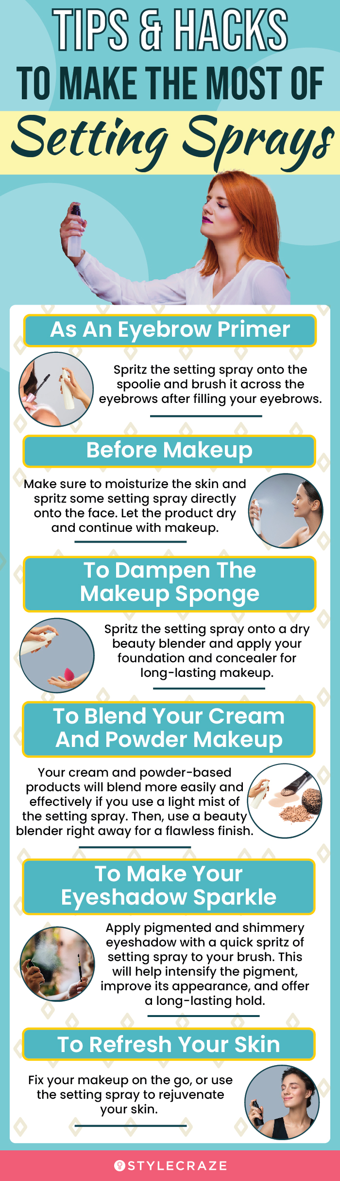 Tips & Hacks To Make The Most Of Setting Spray (infographic)