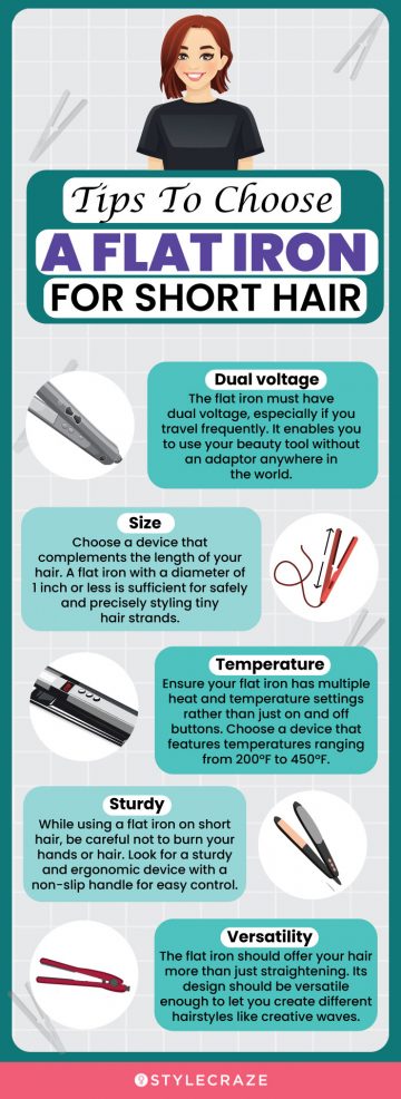 Tips To Choose Flat Iron For Short Hair (infographic)
