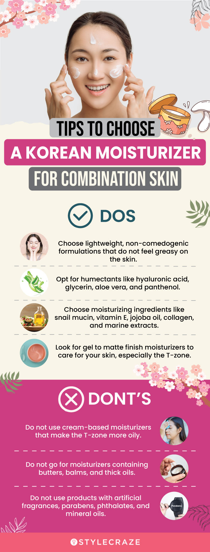 Tips To Choose A Moisturizer For Combination Skin (infographic)