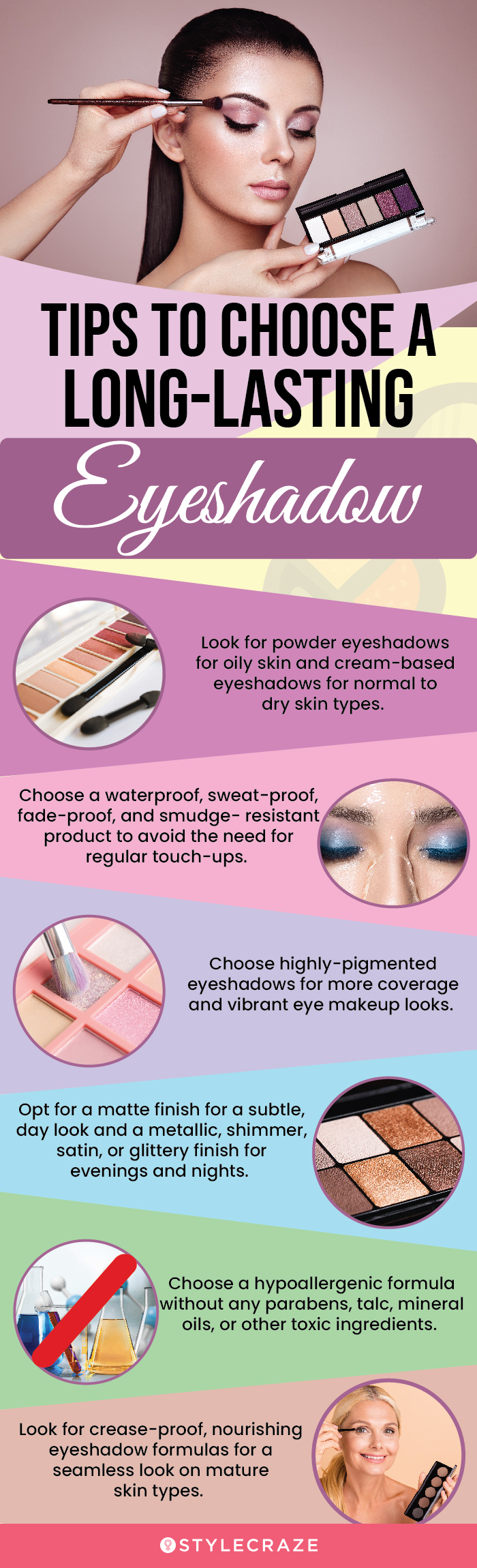 Tips To Choose A long-Lasting Eyeshadow (infographic)