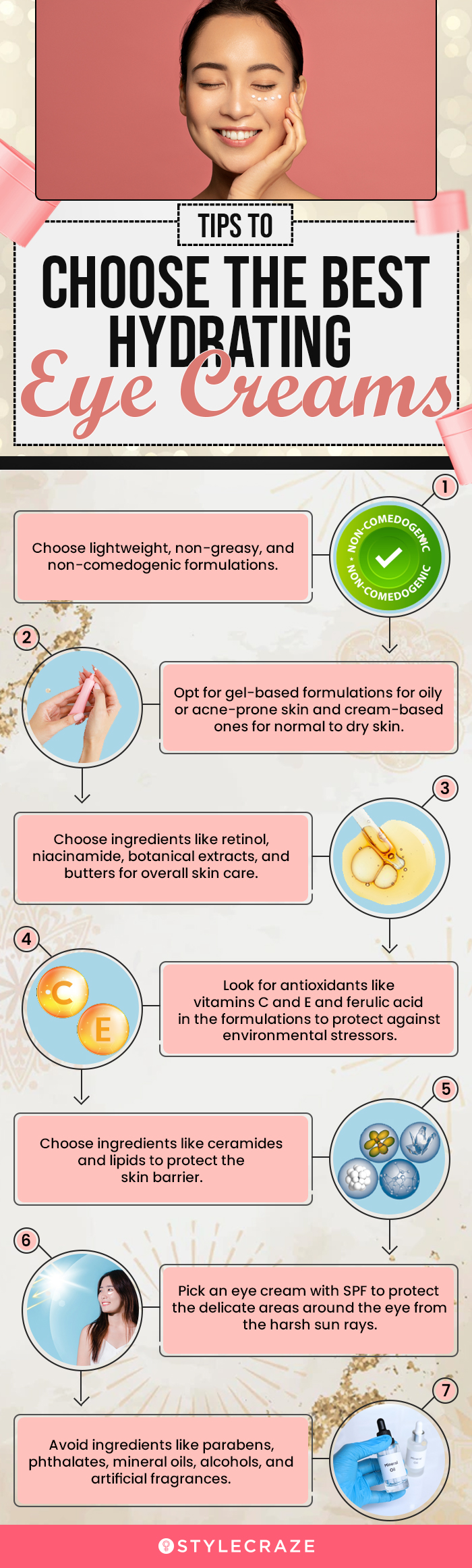Tips To Choose The Best Hydrating Eye Creams  [infographic]