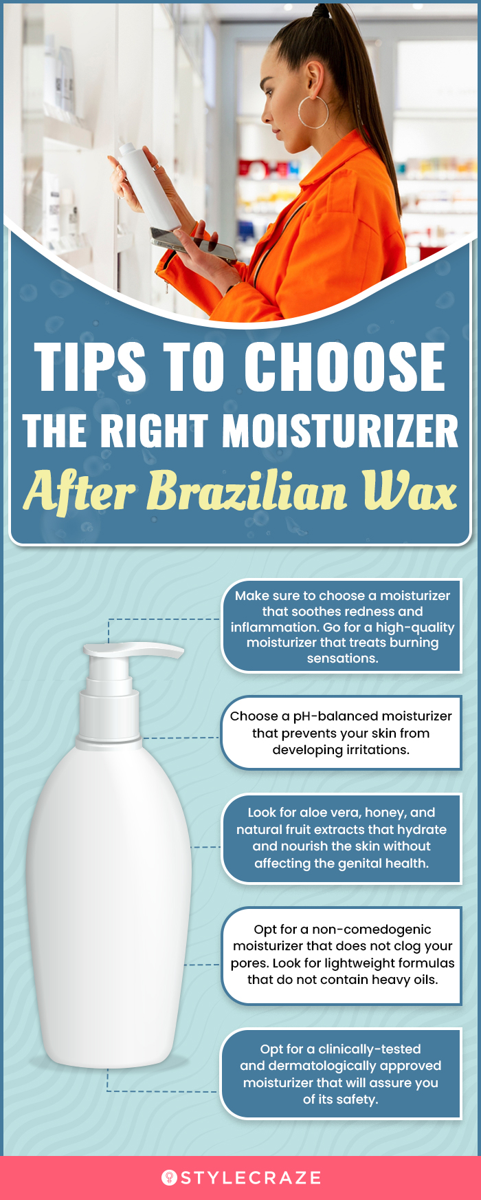 Tips To Choose The Right Moisturizer After Brazilian Wax  [infographic]