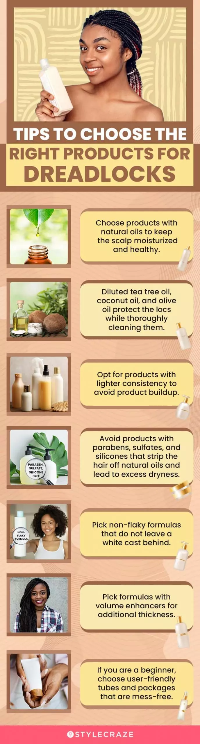 Tips To Choose The Right Products For Dreadlocks (infographic)