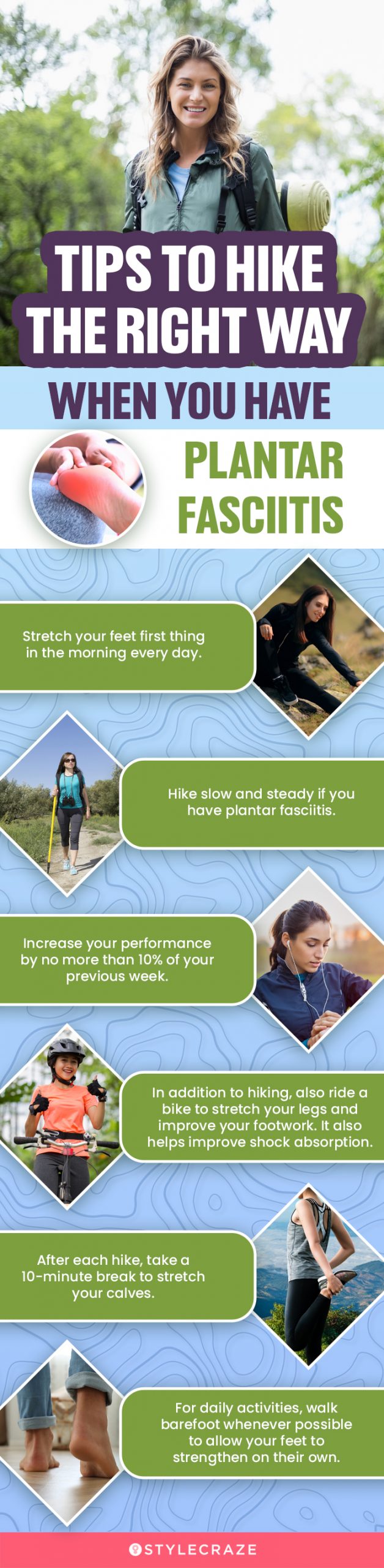 Tips To Hike The Right Way When You Have Plantar Fasciitis [infographic]