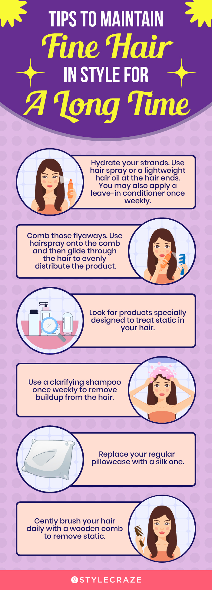 Tips To Maintain Fine Hair In Style For A Long Time [infographic]