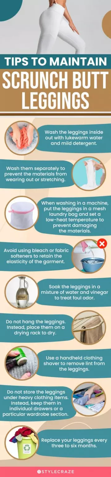 Tips To Maintain Scrunch Butt Leggings (infographic)