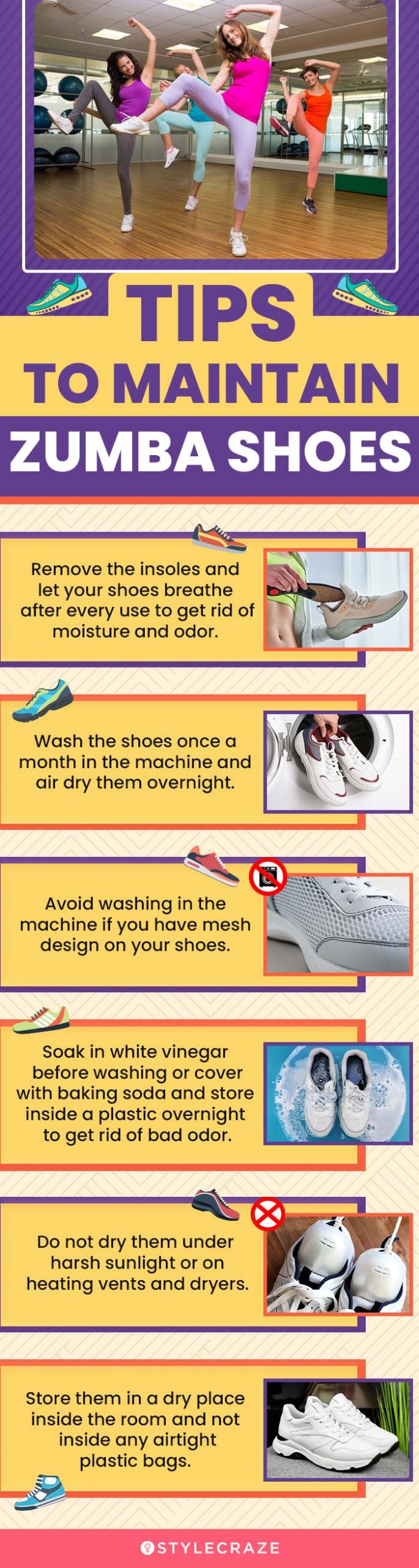 Tips To Maintain Zumba Shoes (infographic)