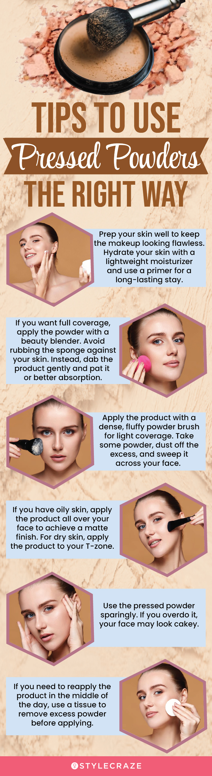 Tips To Use Pressed Powders The Right Way (infographic)