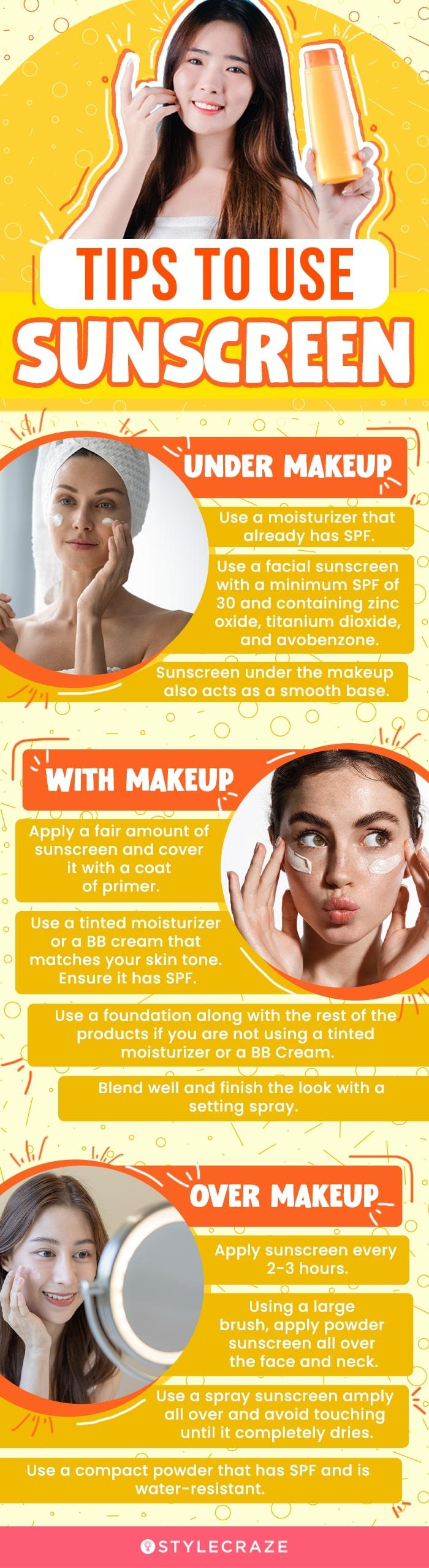 tips to use sunscreen (infographic)